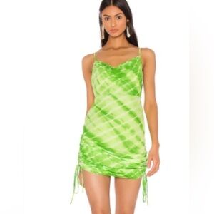 H:ours women’s sleeveless green ruche mini S